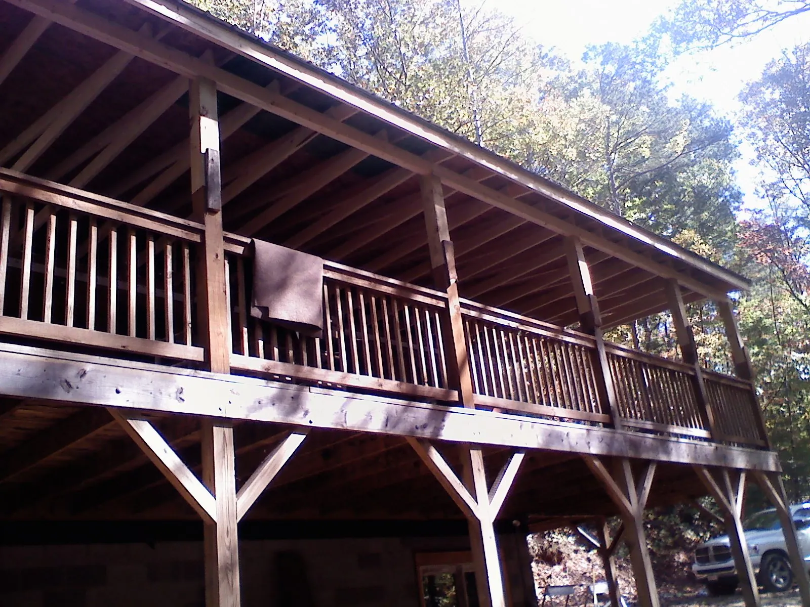 Timber framing under a new elevated porch and deck — Roof Leak Repair in Fairfield by Roofing Brothers